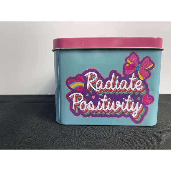 JoJo Siwa Tin Box Storage Container Pink Blue Be You Shine Your Light - Picture 7 of 11